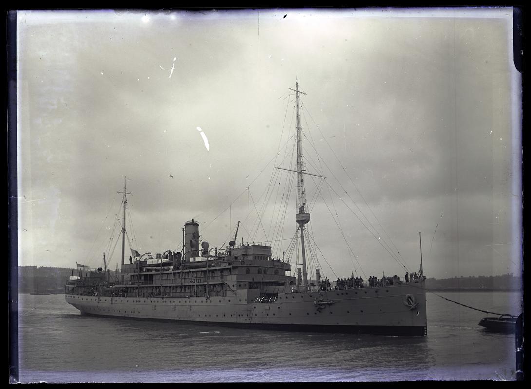 Depot ship, glass negative