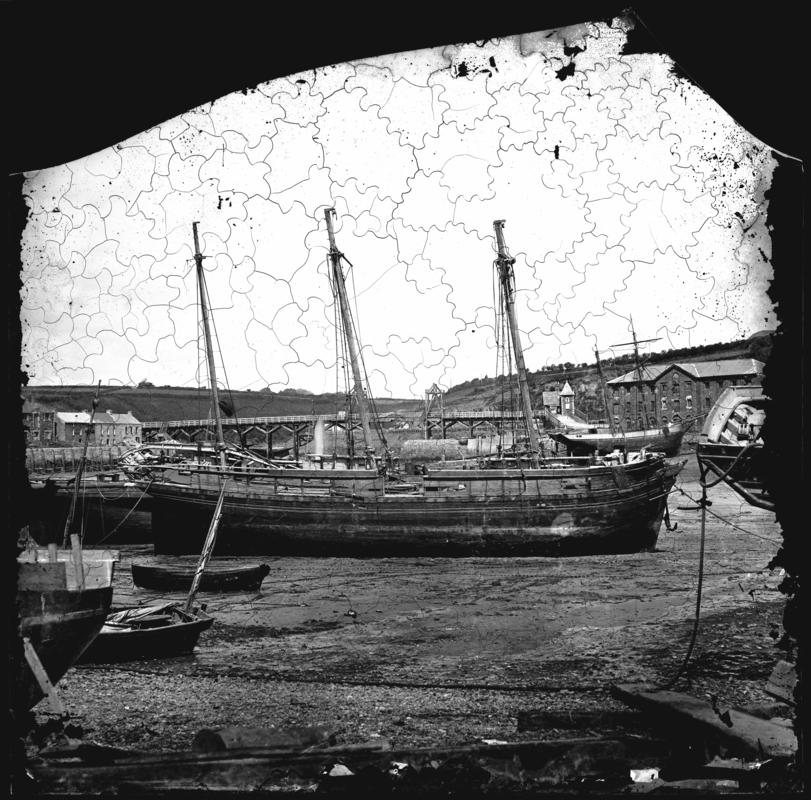 Three masted schooner at Milford Haven, c.1880's