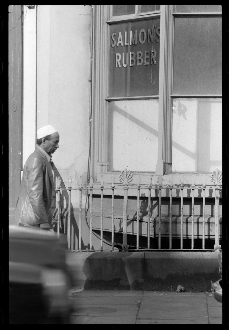 Window of Salmon's Rubber Co., Bute Street.