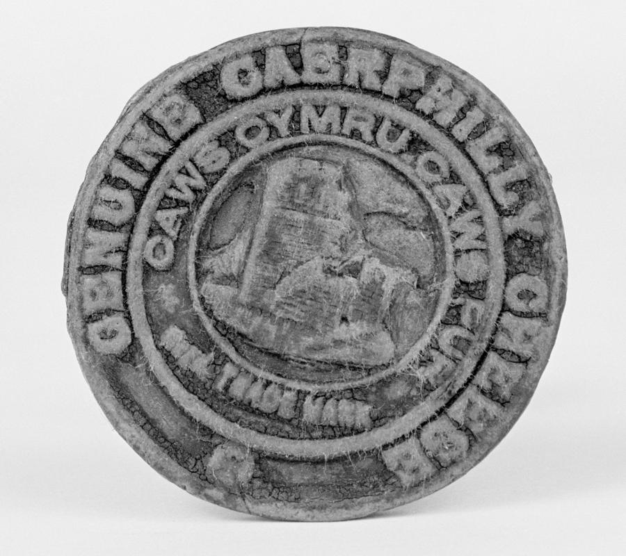 Cheese stamp from Caerphilly Market, 1890s