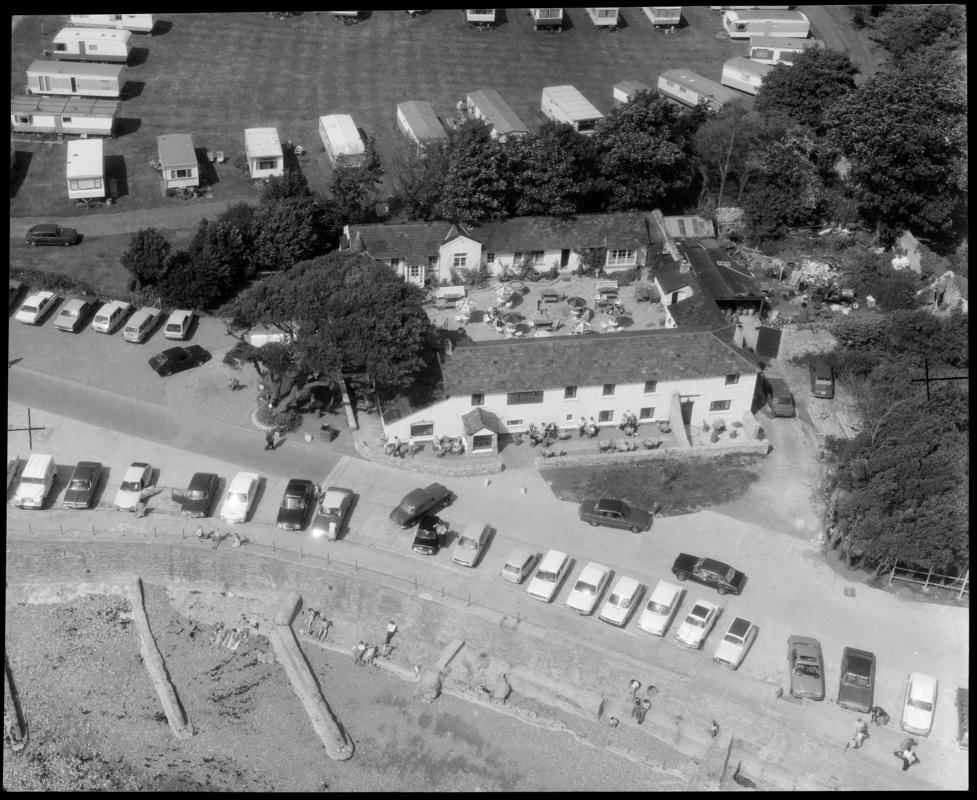 Aerial view of The Captain's Wife public house, Sully.