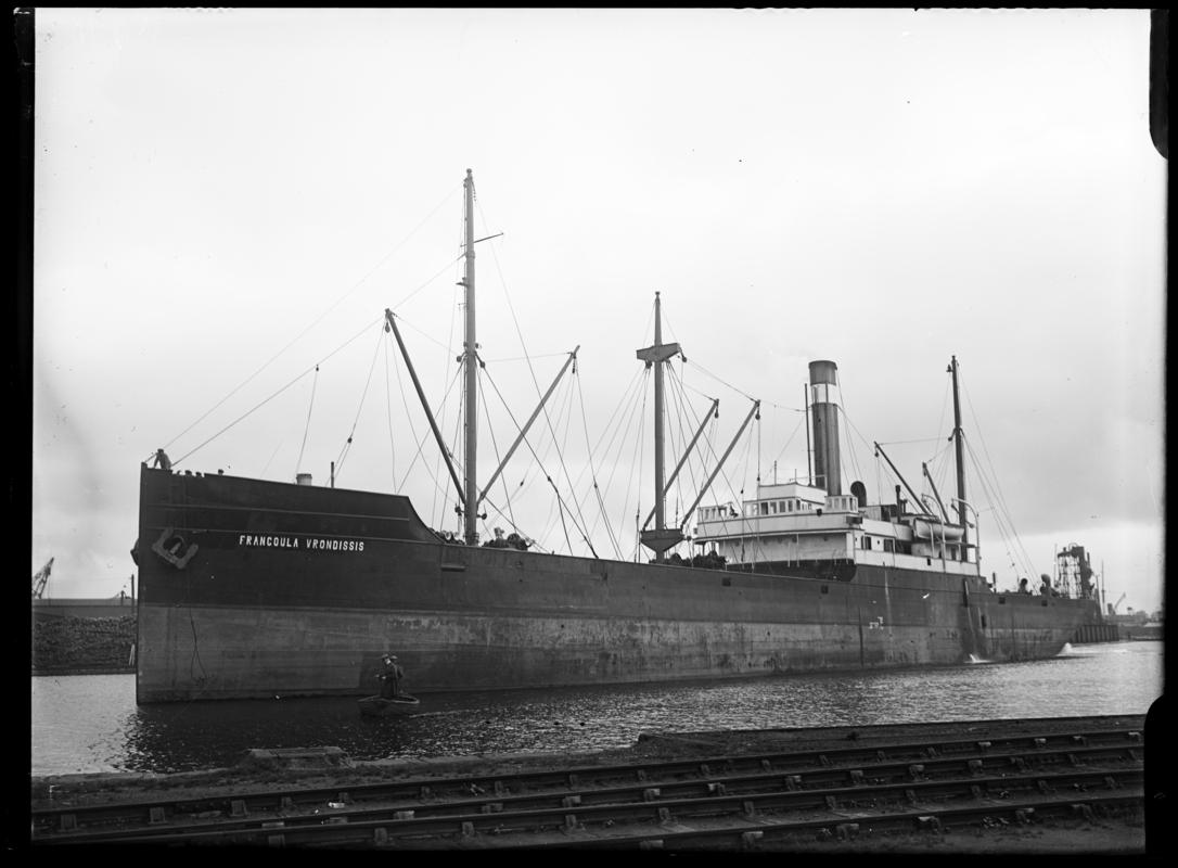 S.S. FRANGOULA VRONDISSIS, glass negative