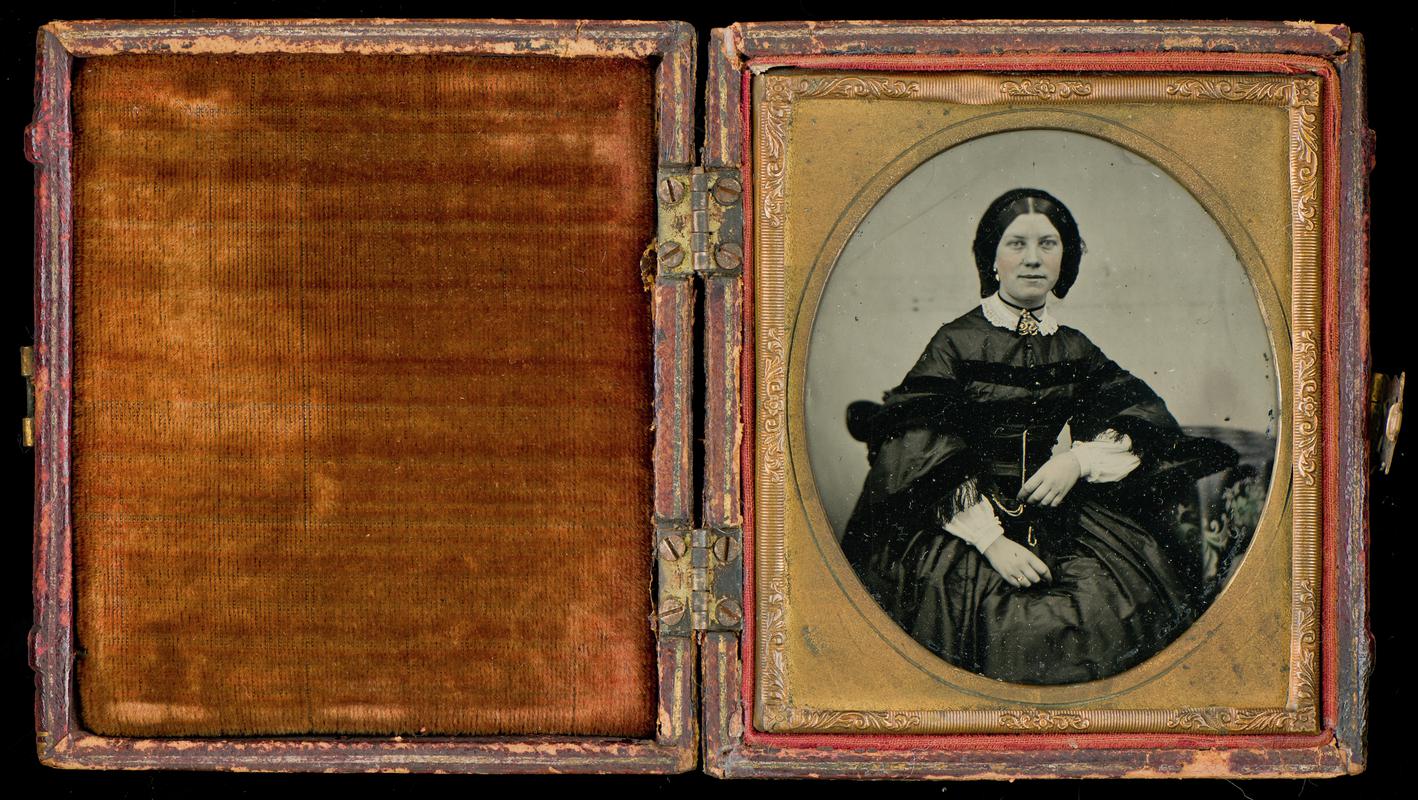 Case of portrait of a woman