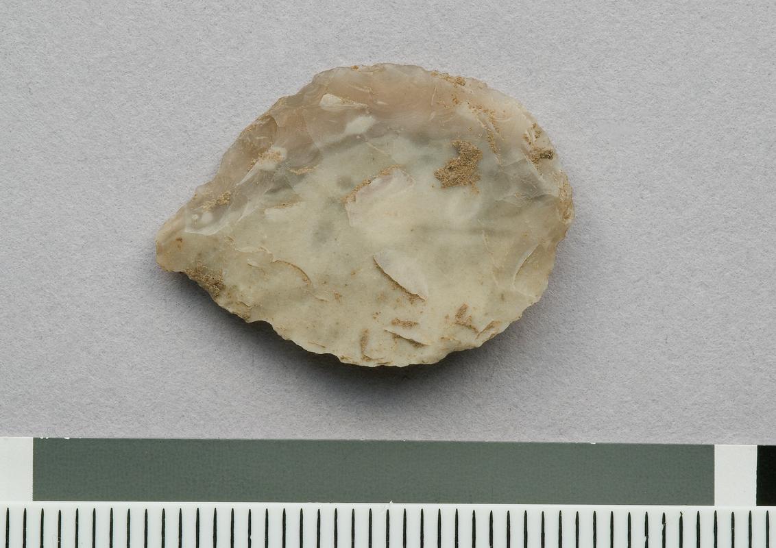 Neolithic flint leaf shaped arrowhead