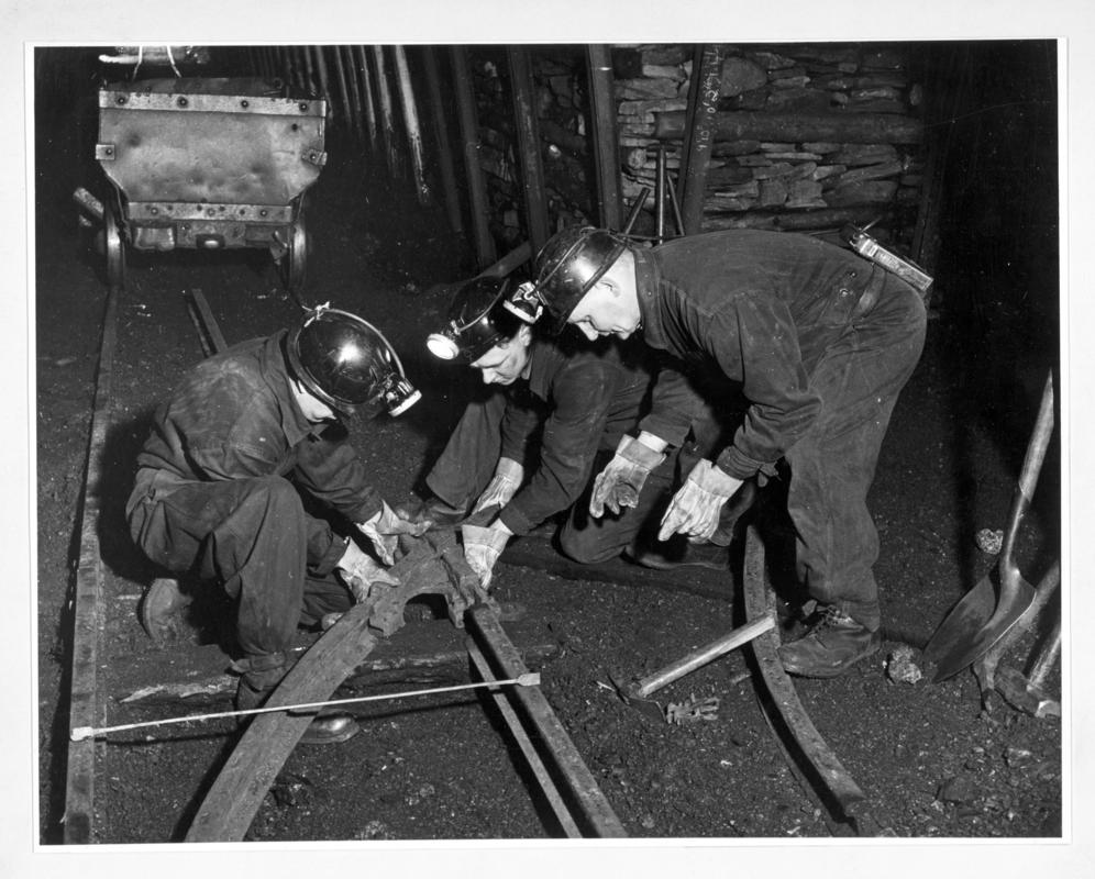 Trainees in coal industry, photograph