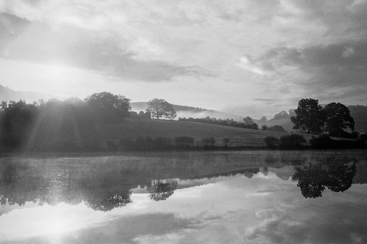 GB. WALES. Tintern. The River Wye, from my front door. 1976.