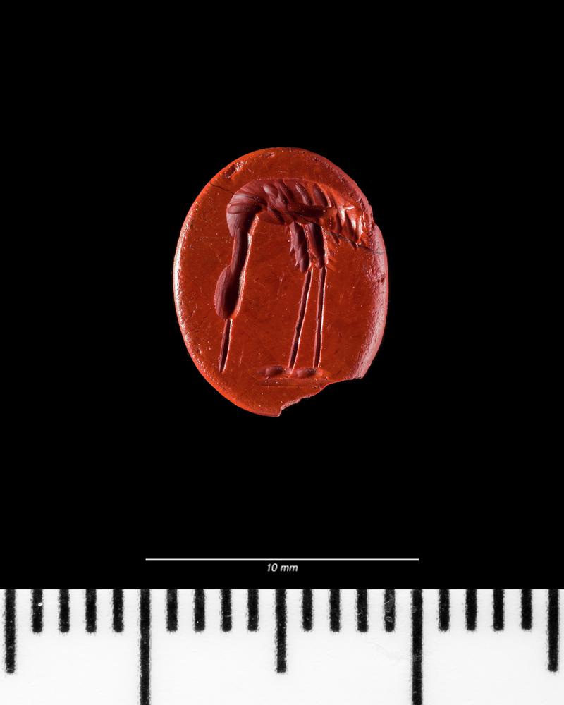 Roman intaglio (crane or ibis)