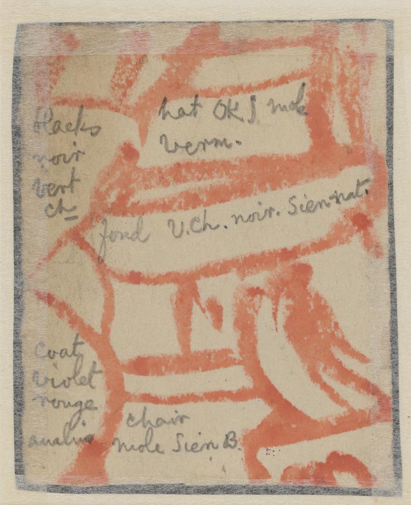 Outlines of a composition with colour notes