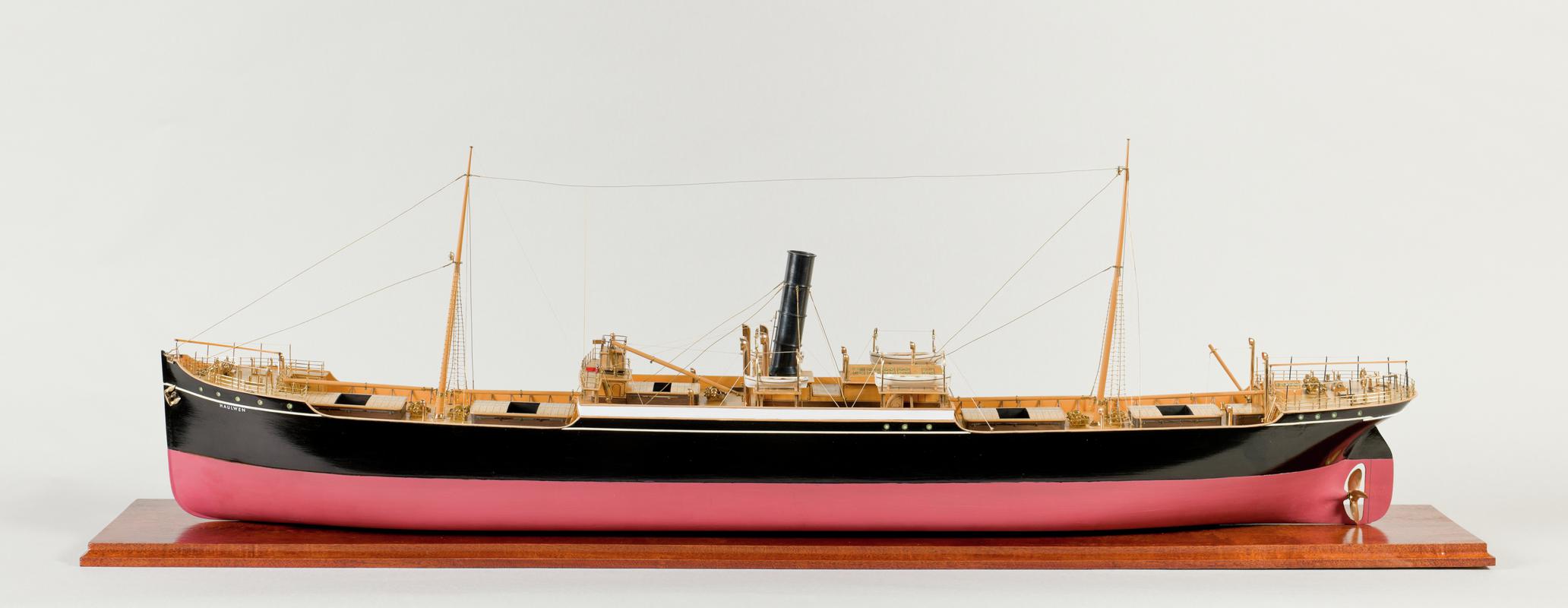 Full hull ship model of the S.S. HAULWEN