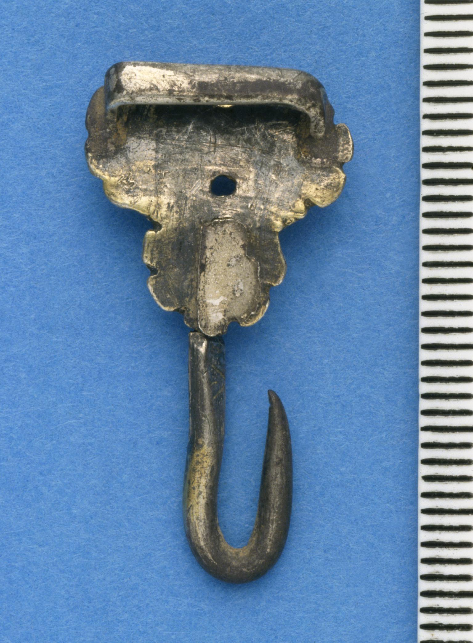 Post-Medieval silver dress hook