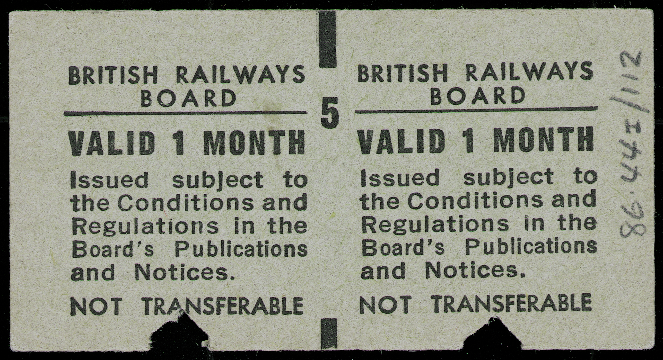 British Railways Board ticket