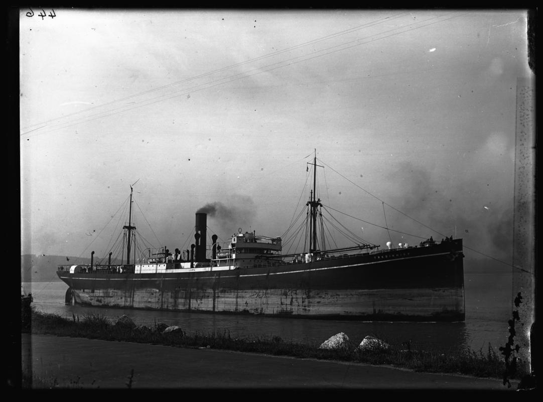 Starboard broadside view of S.S. TREDINNICK, c.1936.