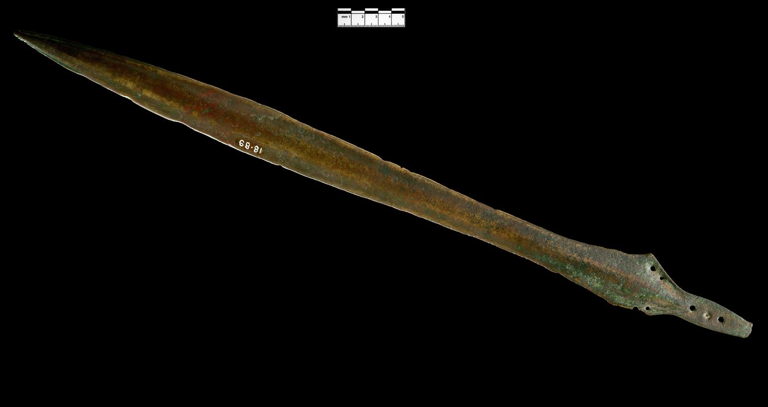 Late Bronze Age bronze leaf shaped sword