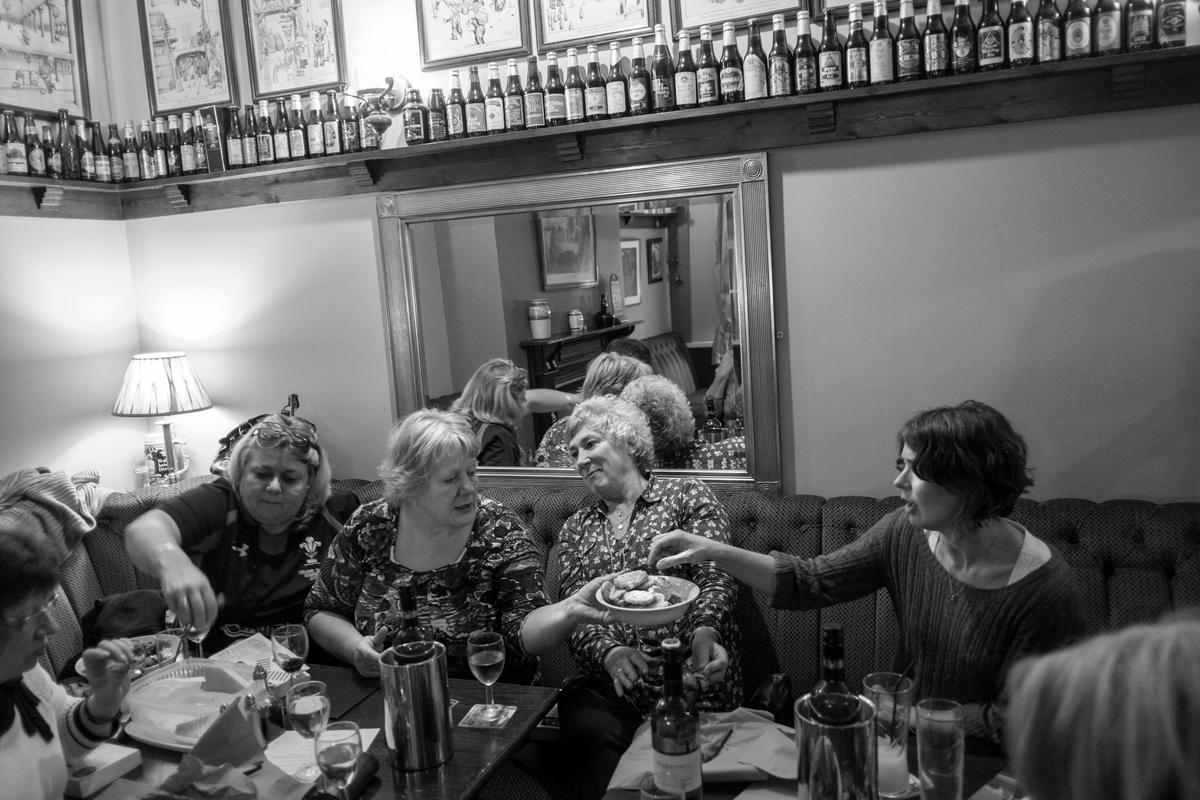 GB. WALES. Tintern. Womens' book club meeting in Wye Valley hotel. 2012.