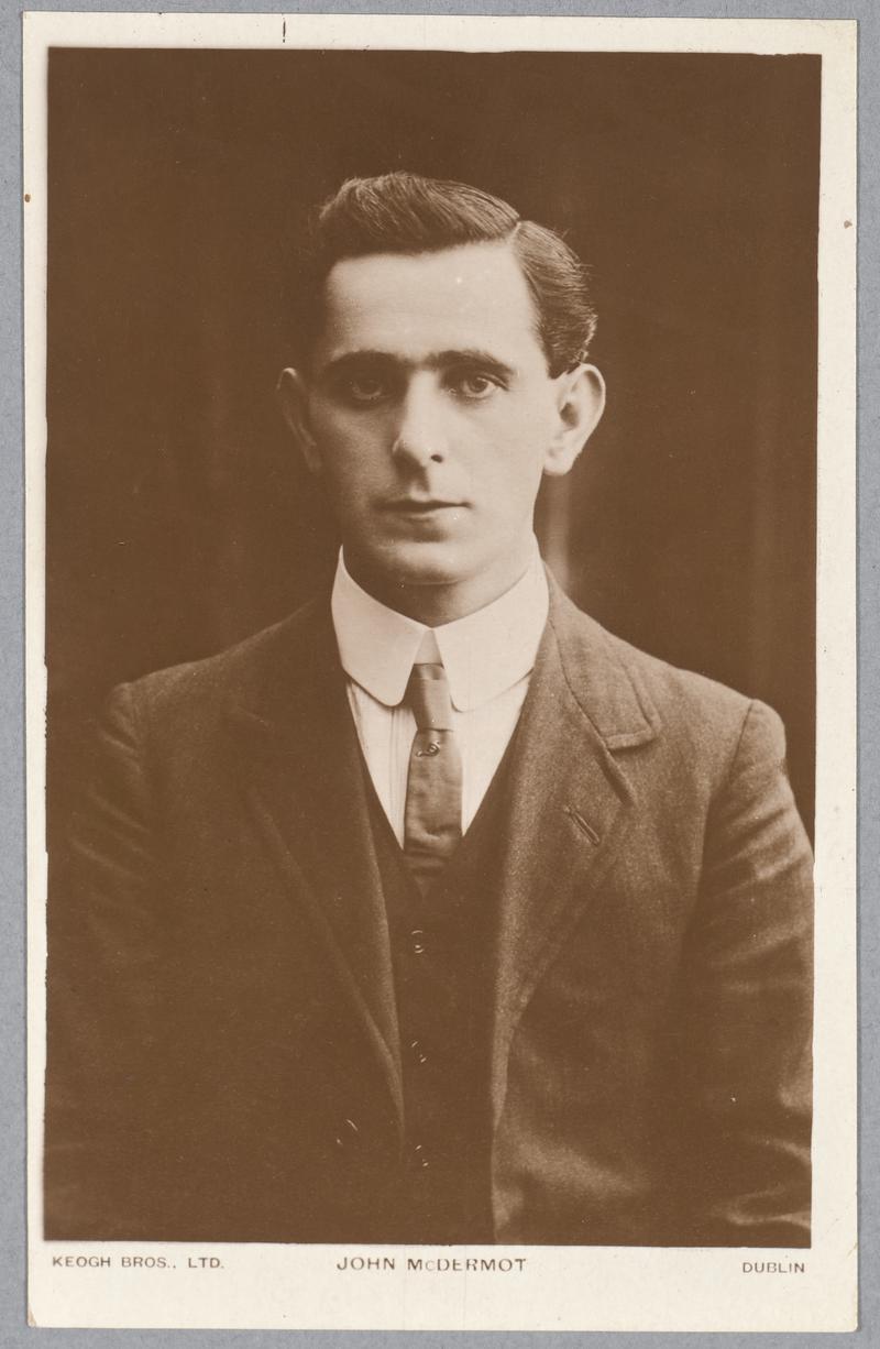 Photographic Portrait - Postcard. Portrait of John McDermott (Sean MacDiarmada). Keogh Brothers Ltd., photographers