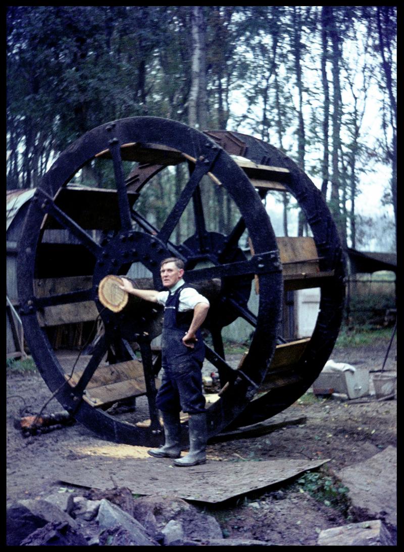 Rebuilding Melin Bompren corn mill, 1973