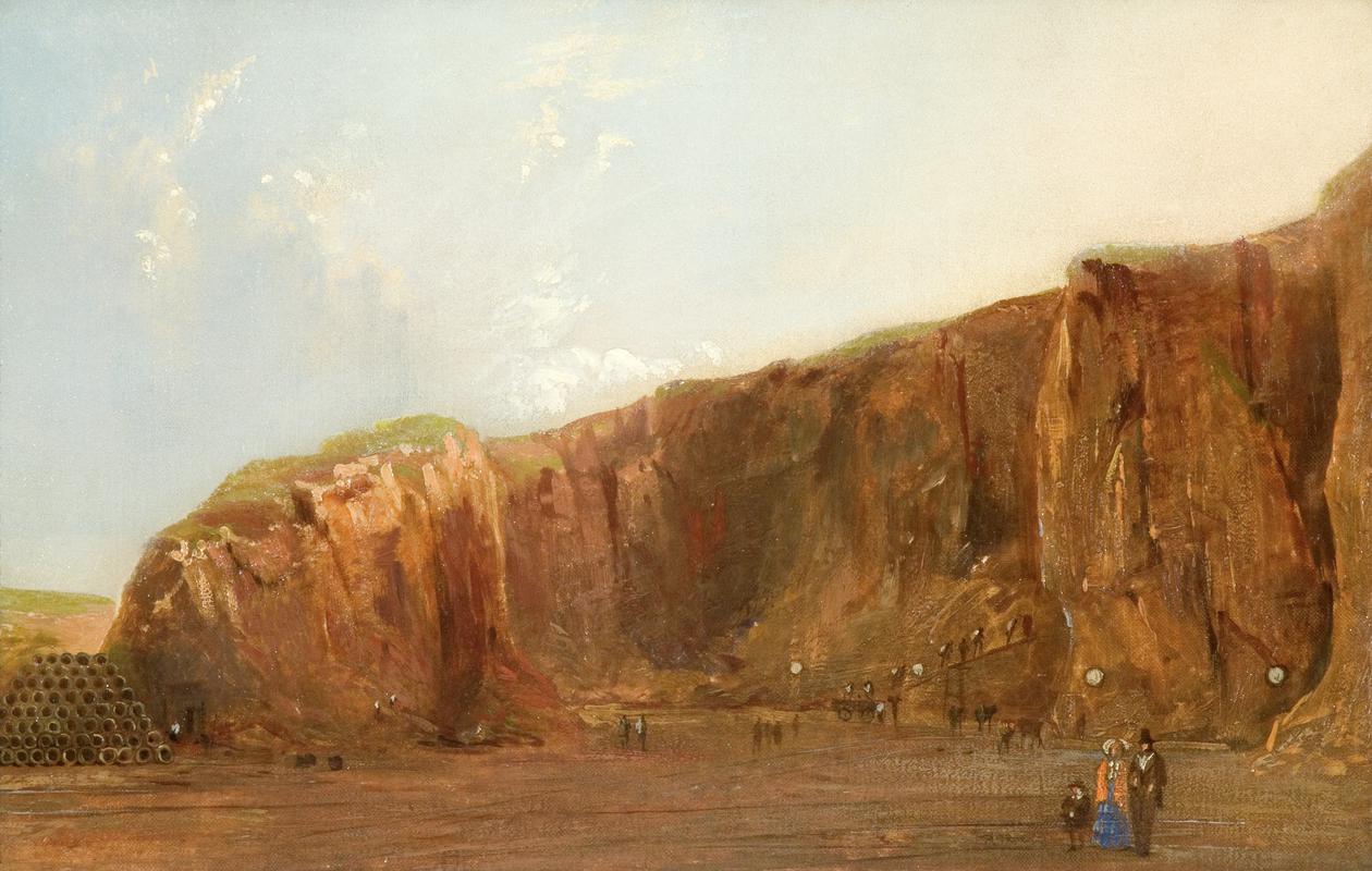 Painting : "Holyhead Mountain 1857 ; Preparing for the Great Blast"