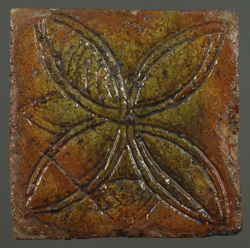 Medieval ceramic floor tile