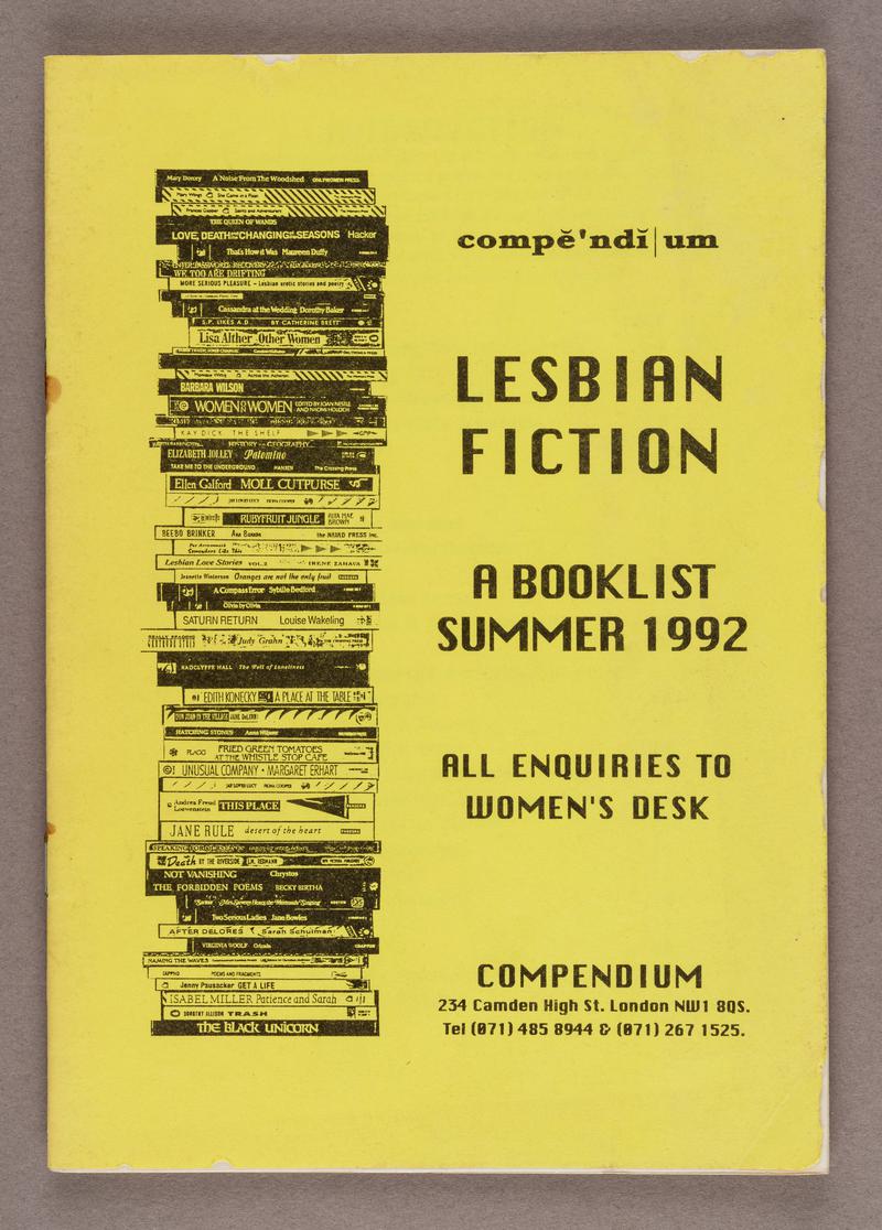 Compendium Lesbian Fiction List', Summer 1992