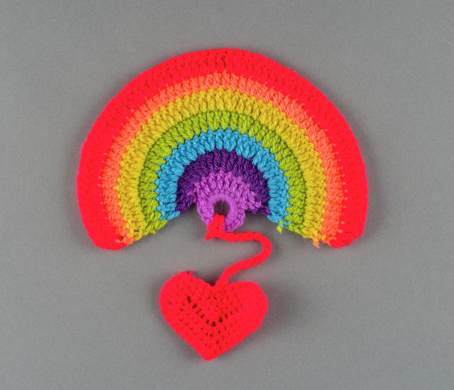 Crocheted rainbow