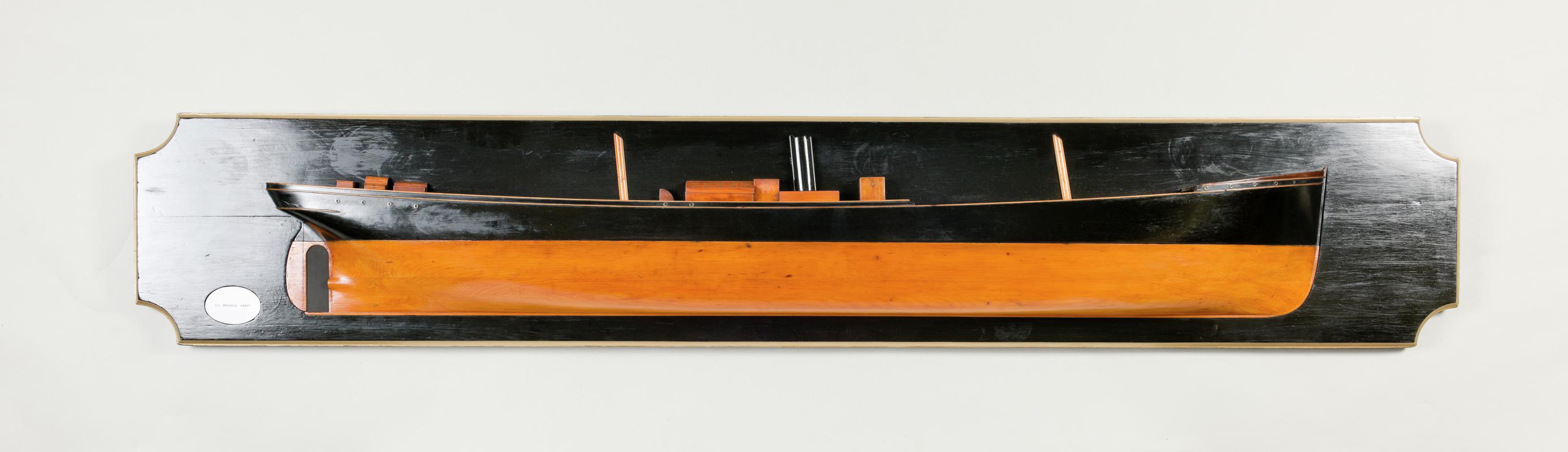 Half hull ship model of the S.S. MELROSE ABBEY