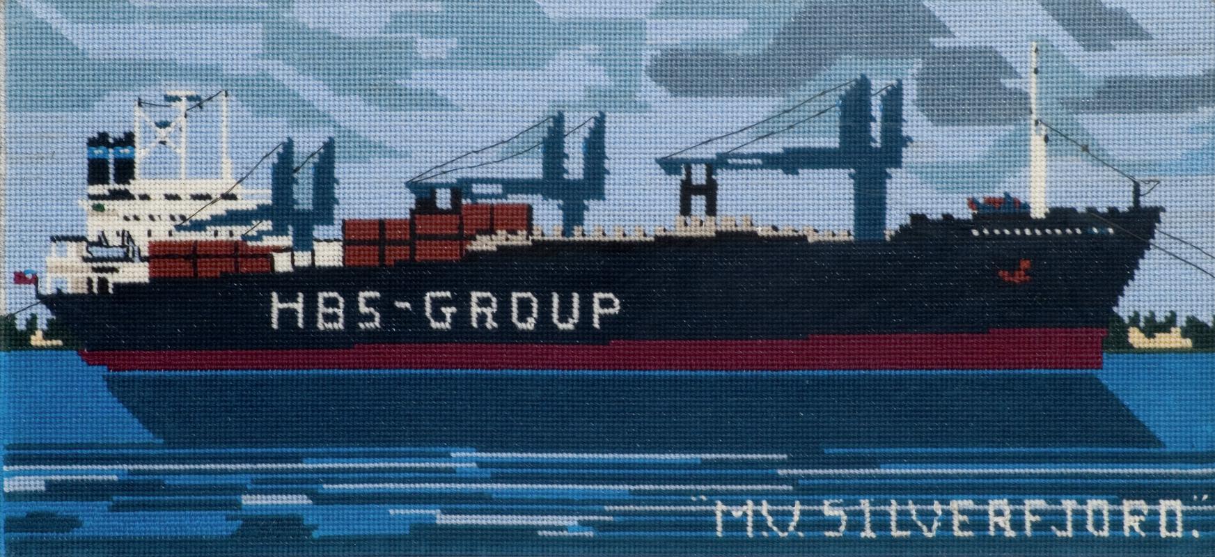 Woolwork picture of the M.V. SILVERFJORD
