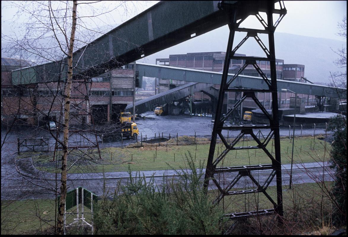 Colour film slide showing Aberpergwm Colliery washery.