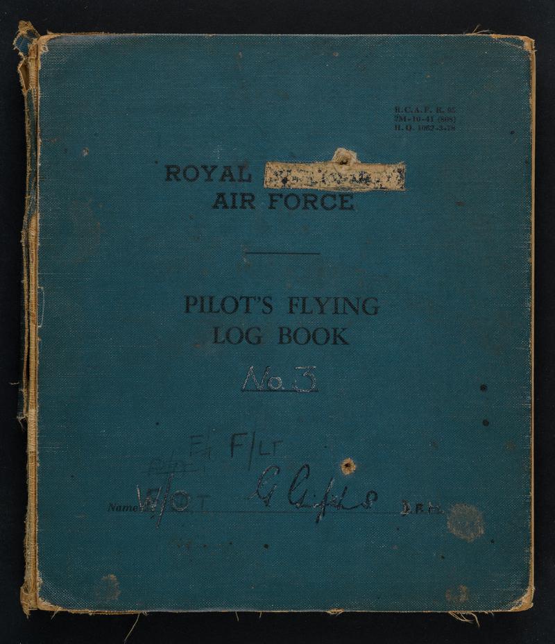 RAF Log Book (3), Sgt Glyn Griffiths DFM