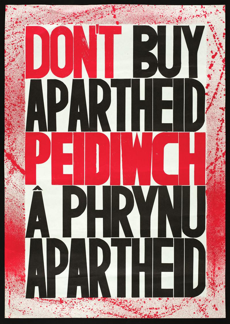 'Poster Dont'' Buy Apartheid Peidiwch â Phrynu Apartheid.'