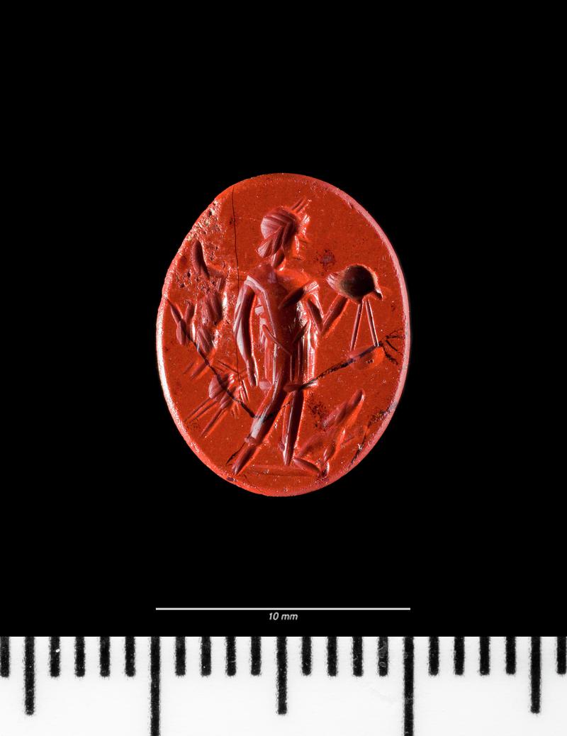 Roman intaglio (Bonus Eventus or huntsman)