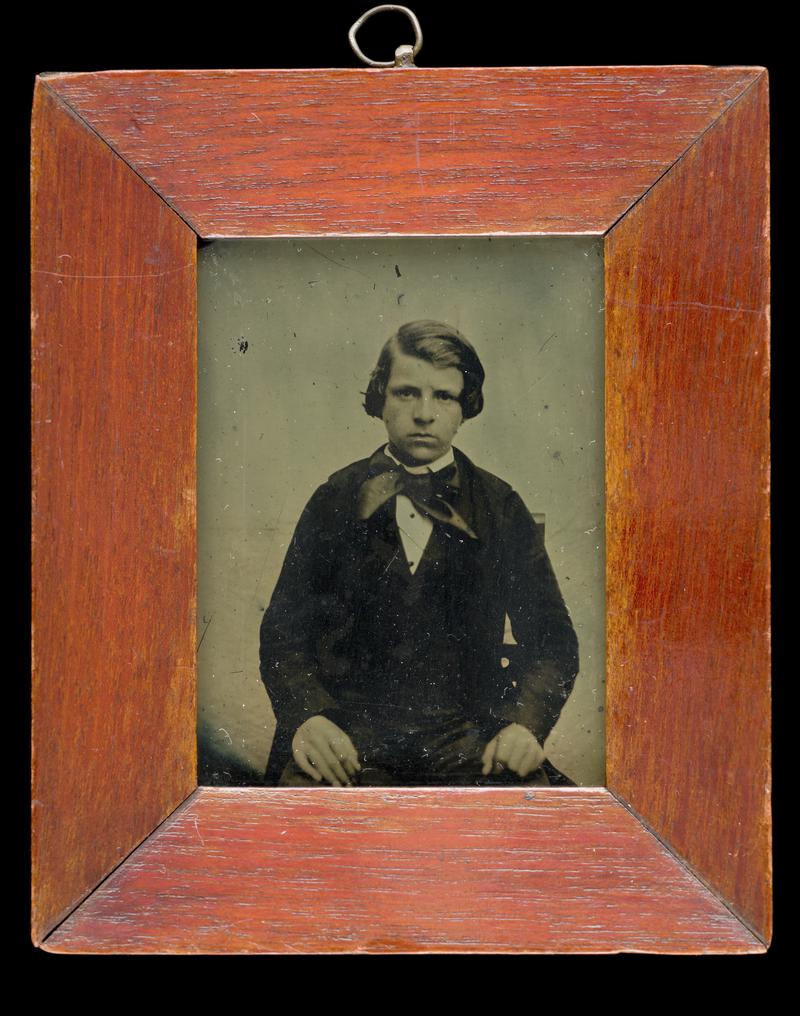 Framed portrait of W. M. Roberts as a young boy, c. 1840s