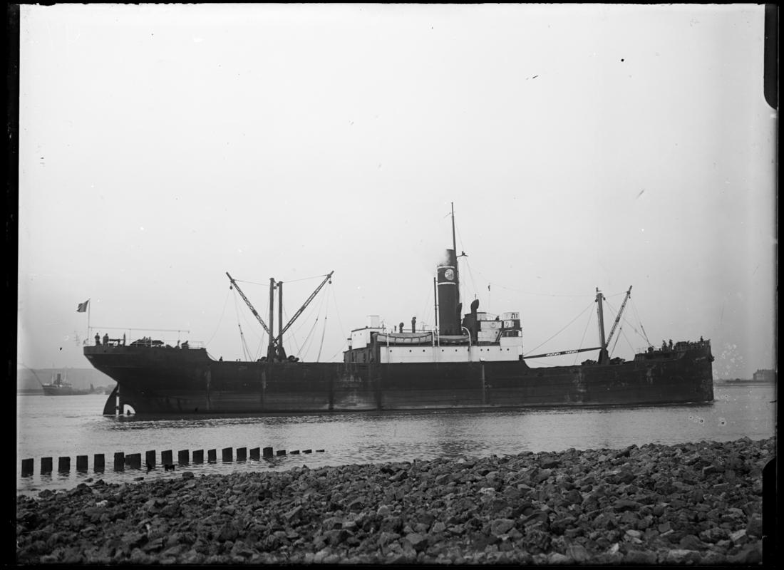 Starboard broadside view of S.S. GABRIEL GUIST'HAU, c.1936.