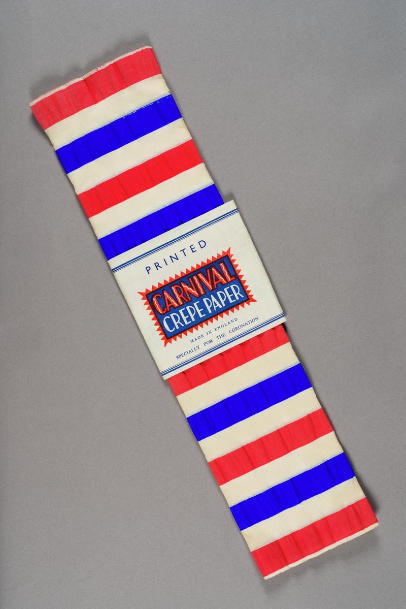 Carnival Crepe Paper. Produced to celebrate the Coronation of Queen Elizabeth II in 1953.
