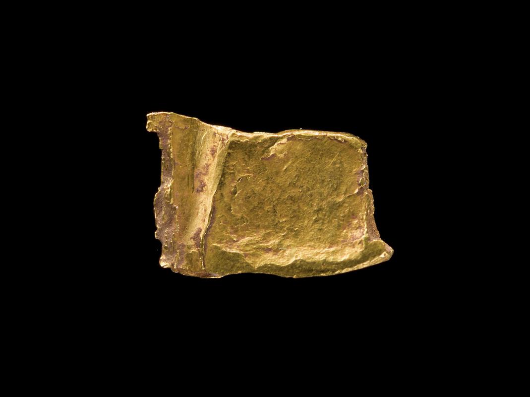 Bronze Age semi-worked gold strip fragment