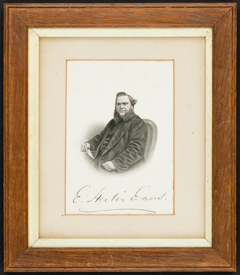 Engraving, framed