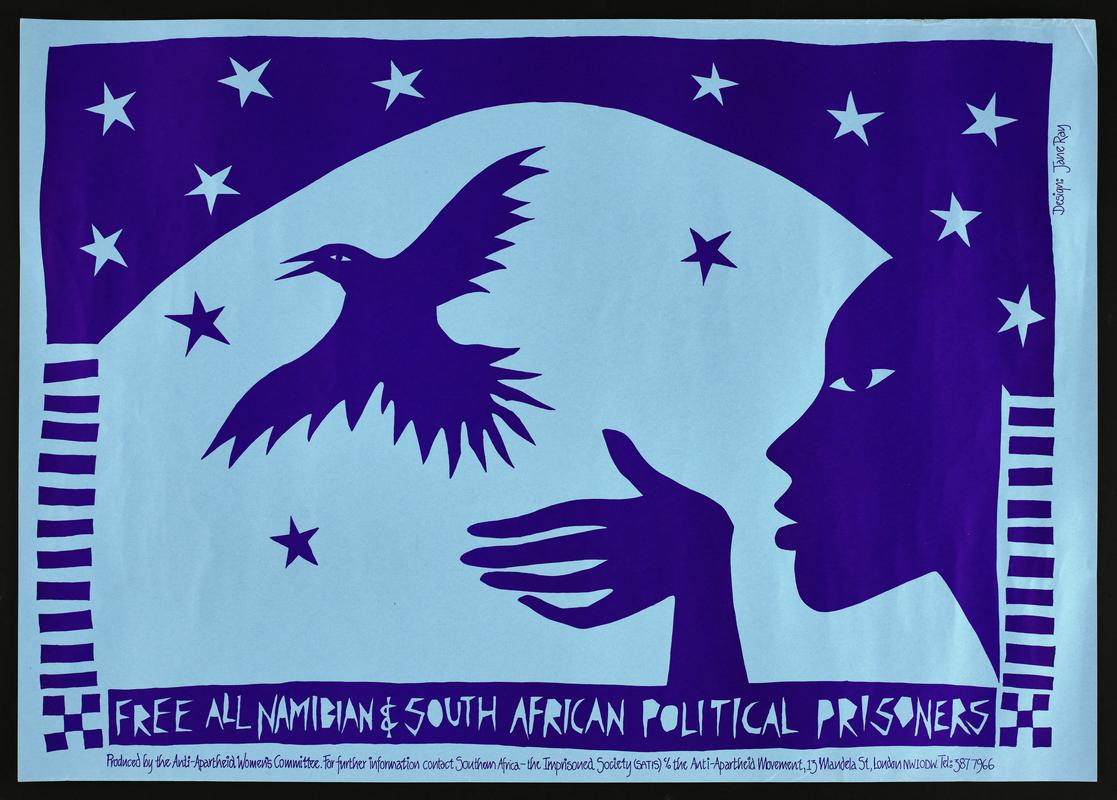 'Poster Free All Namibian & South African Political Prisoners.'