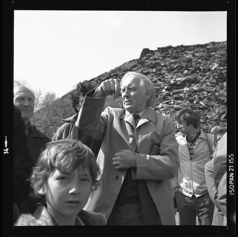 A group of people. Photograph taken during a 'nature trail' around Dinorwig Quarry, April 1976.



2014.35/193-196 appear on the same strip negative.