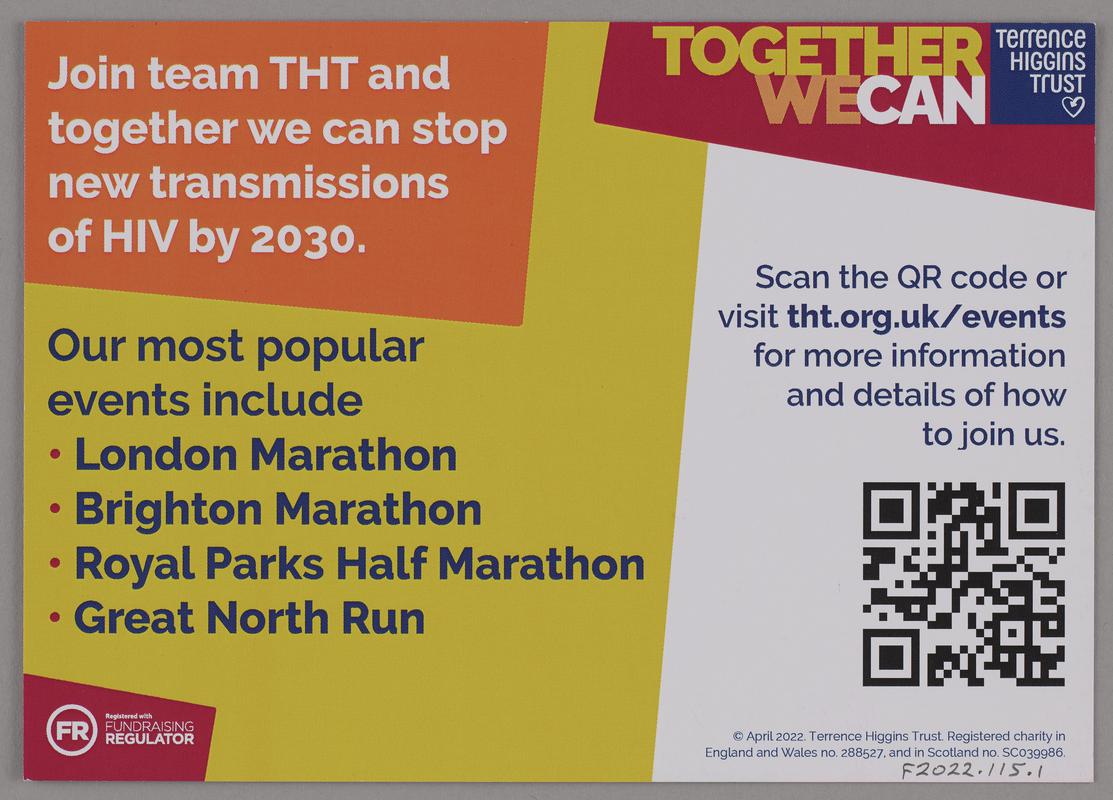 Terrence Higgins Trust leaflet 'Together we can'.