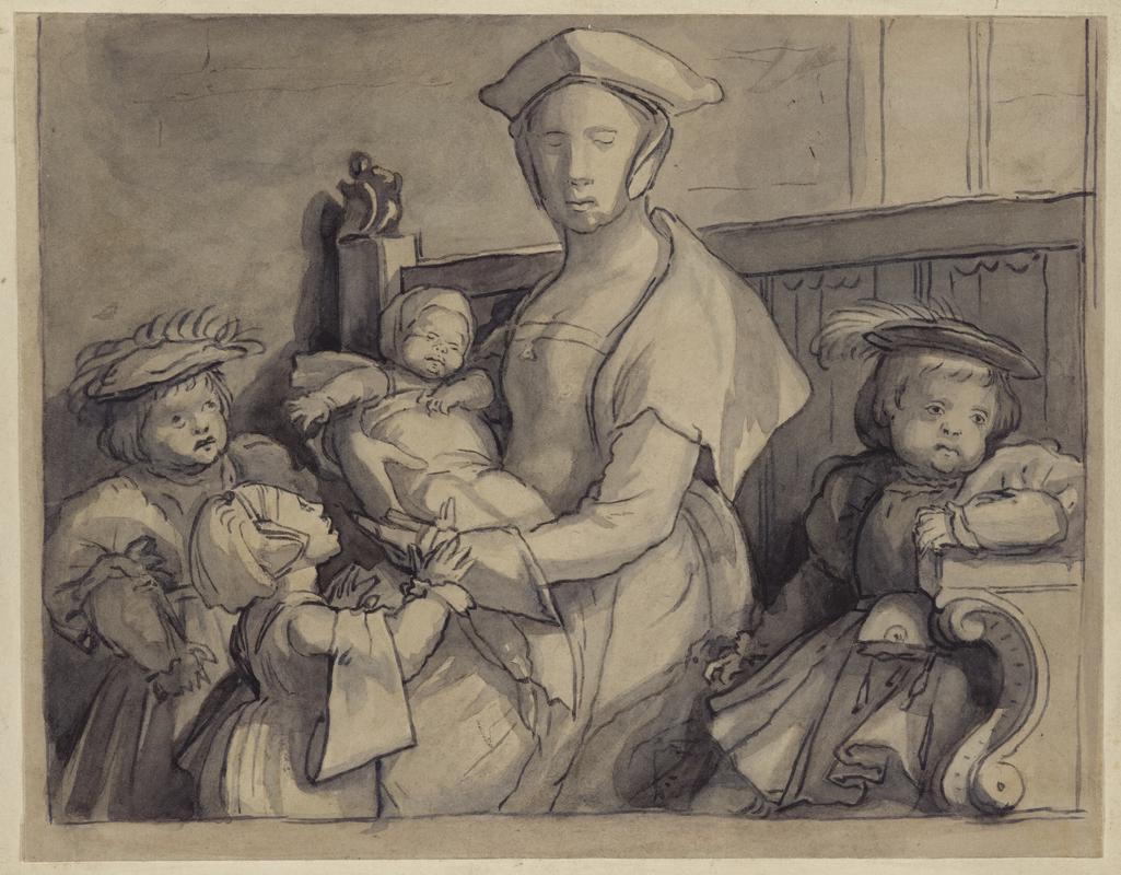 Mother and Children in a Church