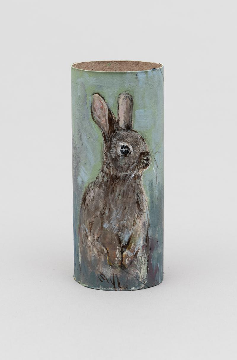 Handpainted toilet roll by Carys Evans