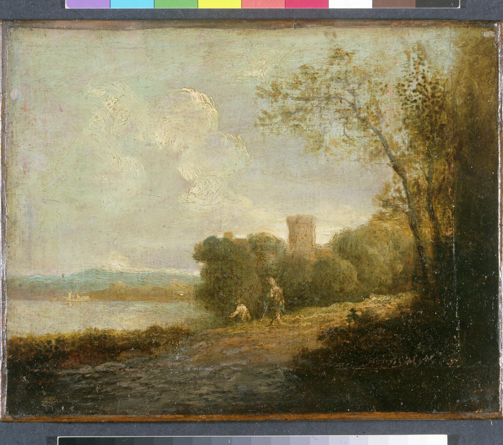 Landscape with a castle by a lake