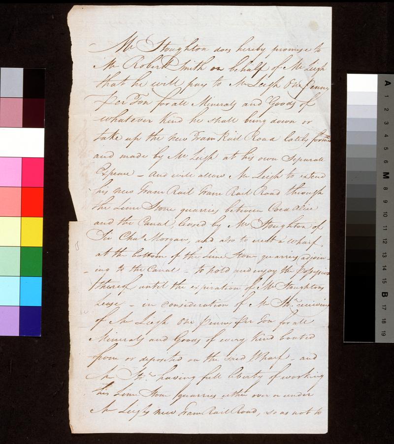 Contract - Stoughton/Leigh 27 July 1801