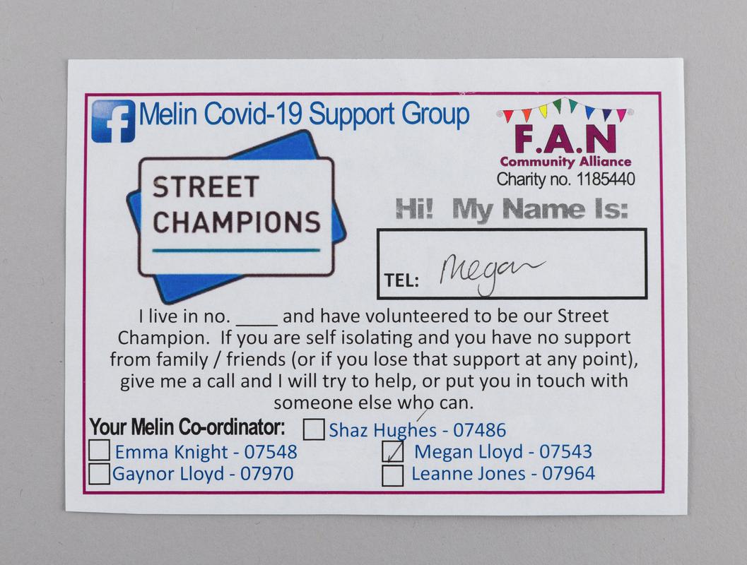 Street Champion note - (Phone numbers removed).
