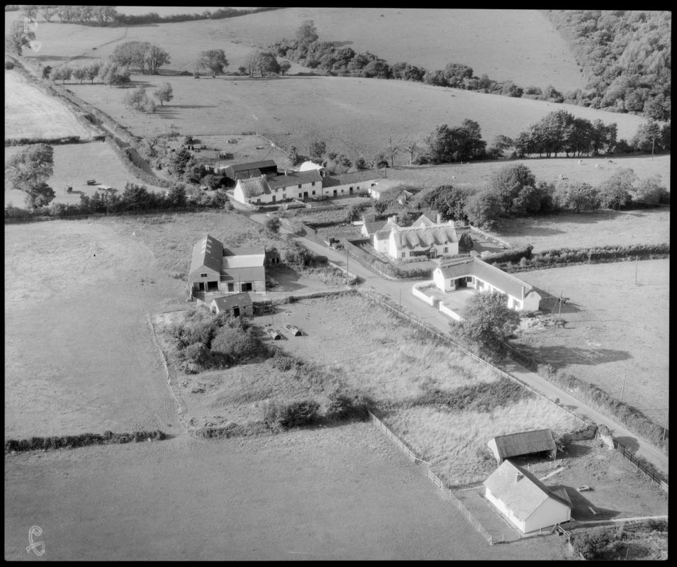 Aerial view of Porthkerry village.