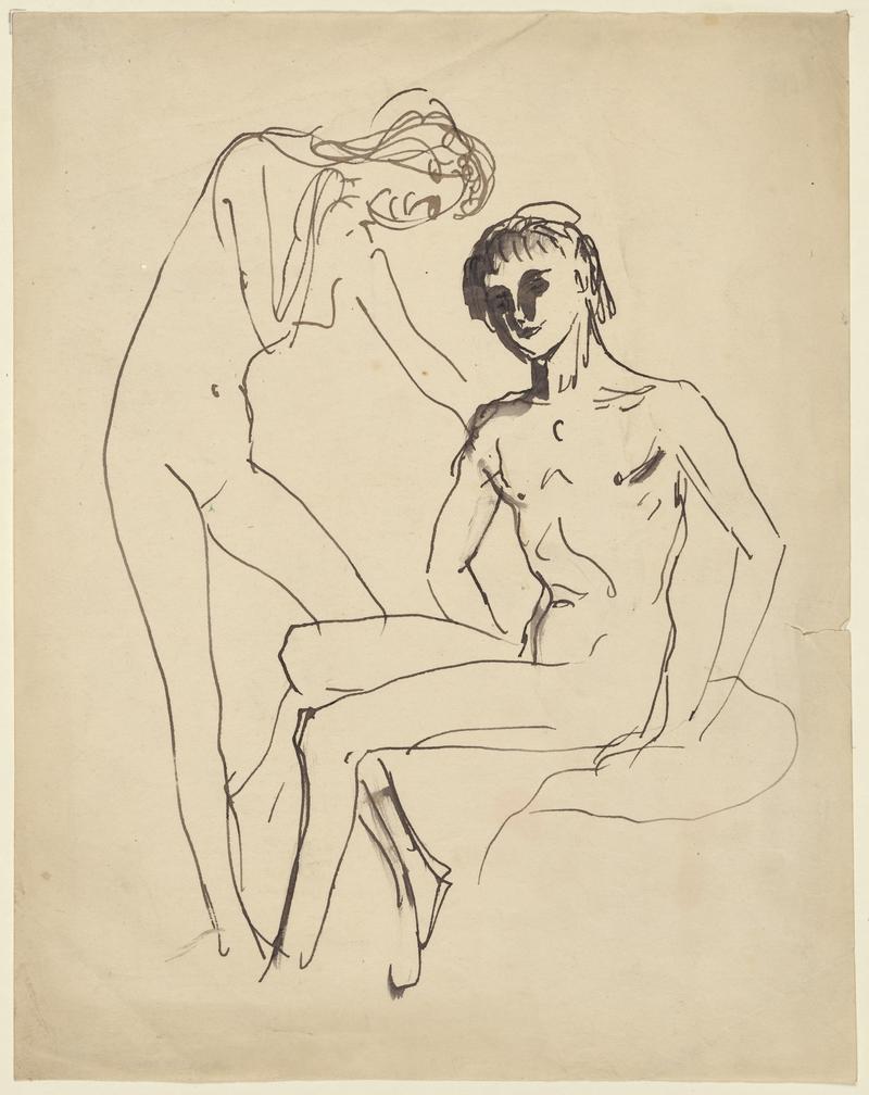 Standing Woman and Seated Man