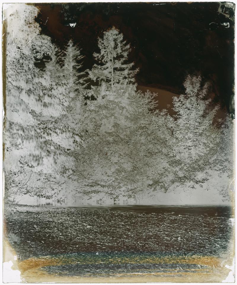 River scene at Lanelay, negative