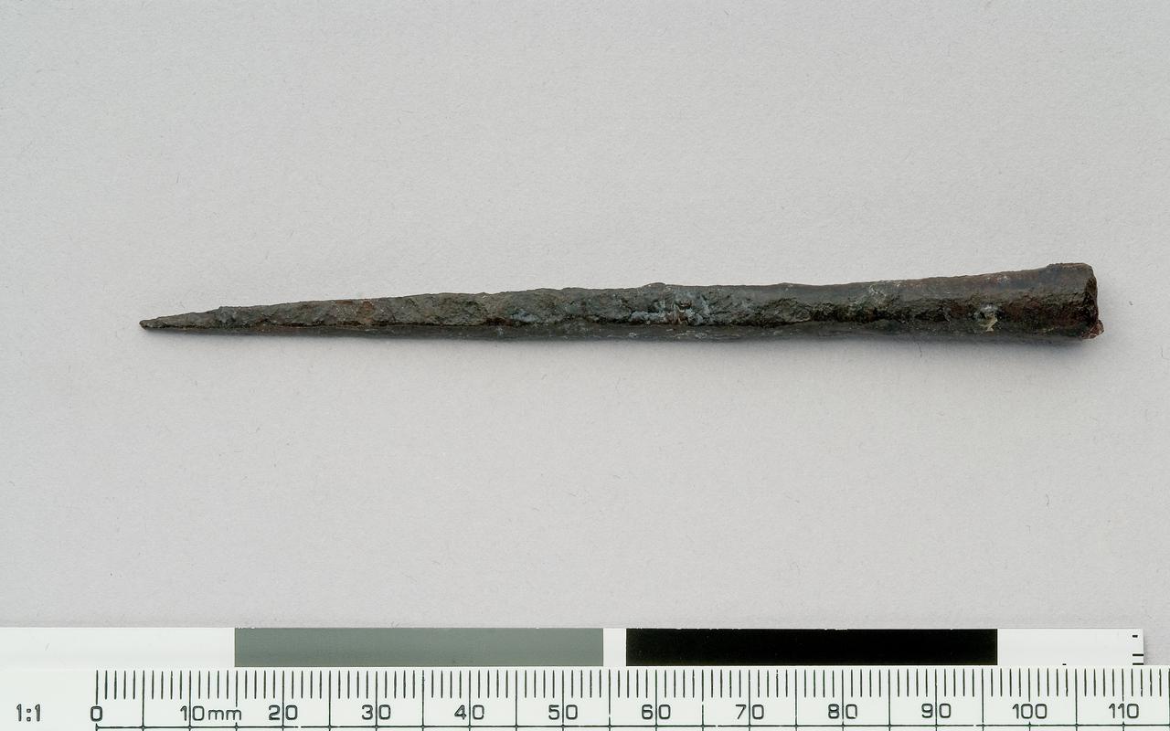 Medieval iron arrowhead