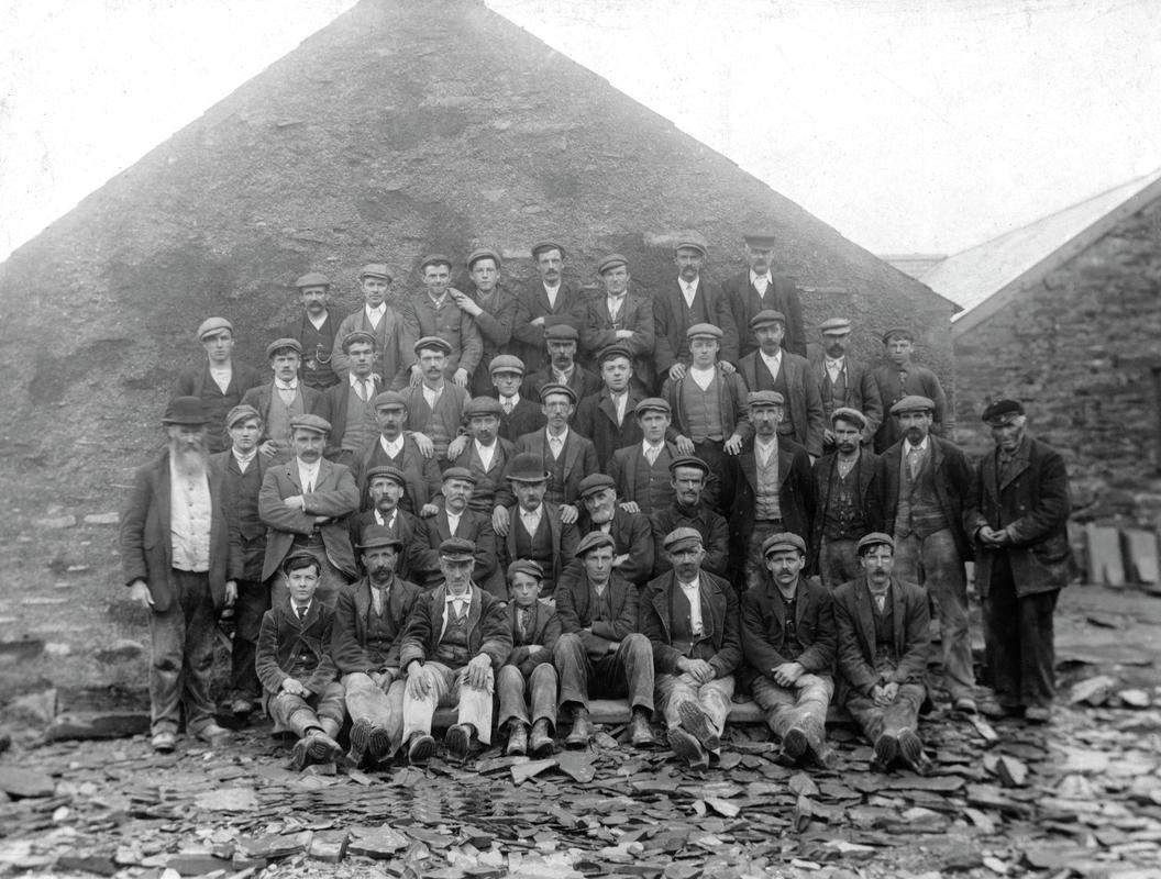 Quarry workmen (Probably at Dinorwic Quarries)