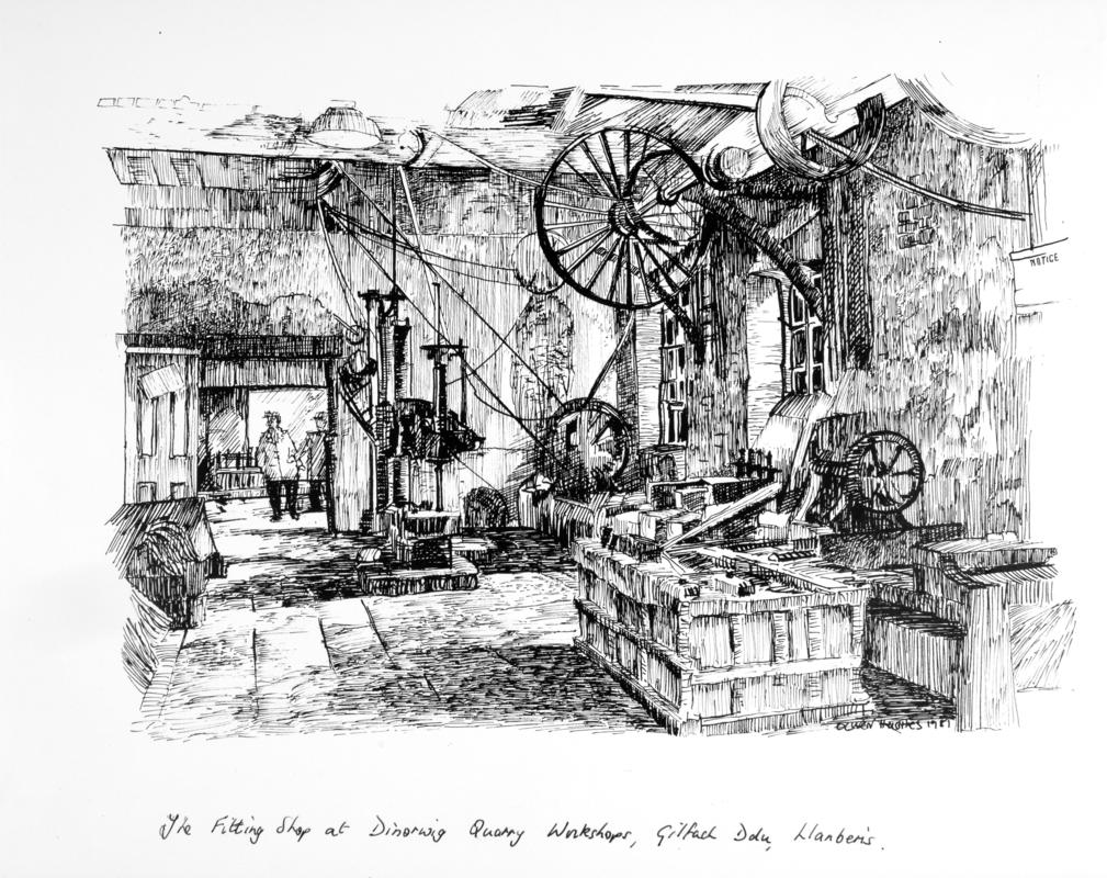 Dinorwic Quarry Workshops Fitting Shop (print)