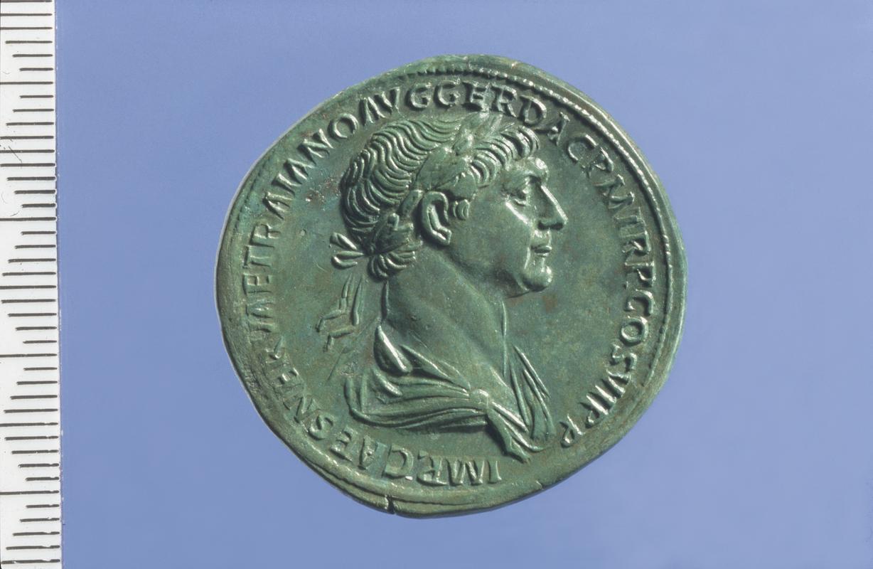 Trajan, sestertius (obv.)